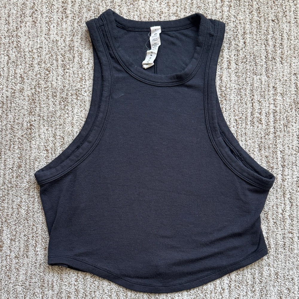 lululemon athletica Hold Tight Cropped Tank Size 8 Black